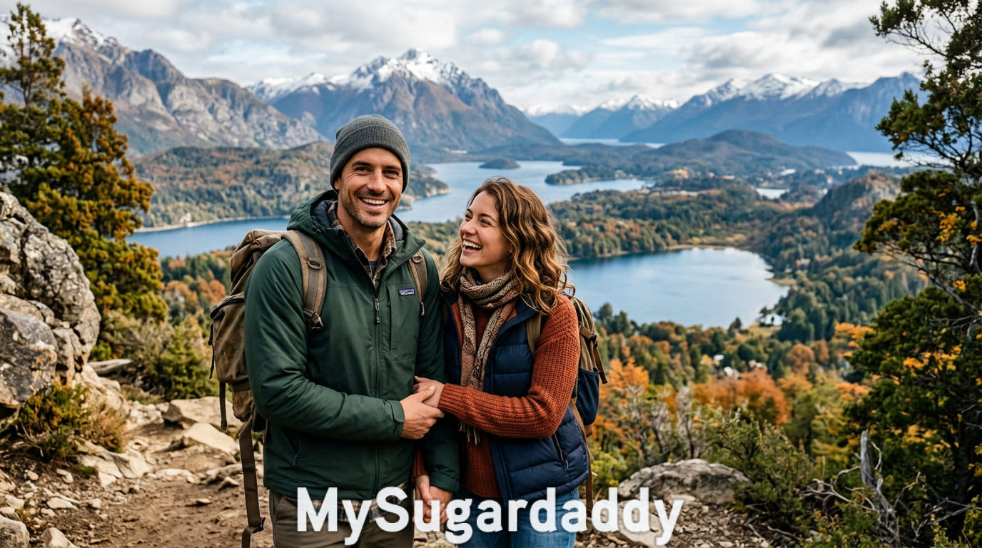 Pareja disfrutando un viaje de lujo en Bariloche